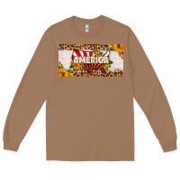 Toasted Coconut america map sunflower license plate Long Sleeve Tee - HRA Design Shop