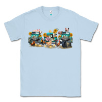 Dusty Blue western farm trucks farm animals Classic Tee - FaDigitalArtStudio