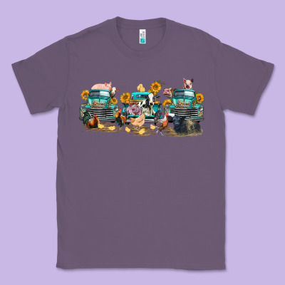 Western Farm Trucks Farm Animals Classic Tee Designed By Fadigitalartstudio
