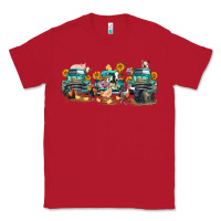 Red western farm trucks farm animals Classic Tee - FaDigitalArtStudio