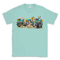 Seafoam western farm trucks farm animals Classic Tee - FaDigitalArtStudio