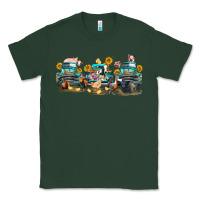 Sports Green western farm trucks farm animals Classic Tee - FaDigitalArtStudio