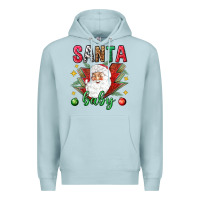 Blue Mist Santa baby Christmas Premium Hoodie - NancyCooperArtShop