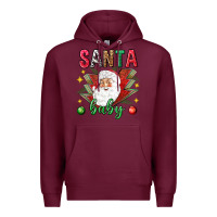 Burgundy Santa baby Christmas Premium Hoodie - NancyCooperArtShop