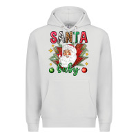 Dove Grey Santa baby Christmas Premium Hoodie - NancyCooperArtShop