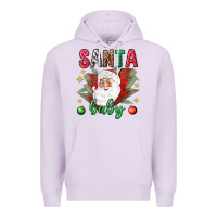 Lilac Santa baby Christmas Premium Hoodie - NancyCooperArtShop