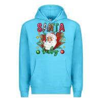 Ocean Blue Santa baby Christmas Premium Hoodie - NancyCooperArtShop