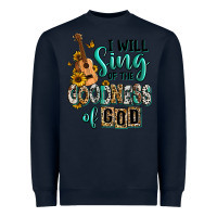Navy i will sing of the goodness of god Heavyweight Sweatshirt - RanaPortraitStore