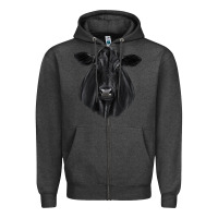 Charcoal Heather black angus Zipper Hoodie - JahusDesignShop