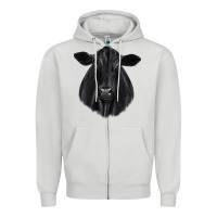 Dove Grey black angus Zipper Hoodie - JahusDesignShop