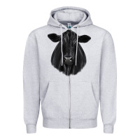 Heather Grey black angus Zipper Hoodie - JahusDesignShop