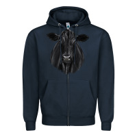Navy black angus Zipper Hoodie - JahusDesignShop