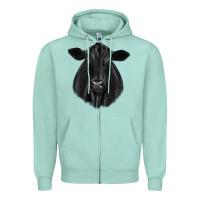 Seafoam black angus Zipper Hoodie - JahusDesignShop