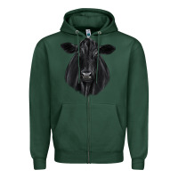 Sports Green black angus Zipper Hoodie - JahusDesignShop