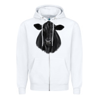 White black angus Zipper Hoodie - JahusDesignShop