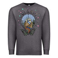 Charcoal Heather compass with mountain Premium Sweatshirt - MaliasSmallBusiness