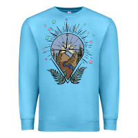 Ocean Blue compass with mountain Premium Sweatshirt - MaliasSmallBusiness