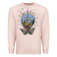 Pale Pink compass with mountain Premium Sweatshirt - MaliasSmallBusiness