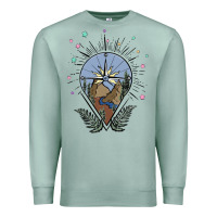 Seafoam compass with mountain Premium Sweatshirt - MaliasSmallBusiness