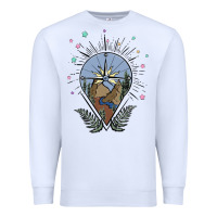 White compass with mountain Premium Sweatshirt - MaliasSmallBusiness