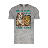 Cloud Rock life is better with a english bulldog Vintage Tee - BarkalooDesign