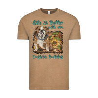 Vintage Coffee life is better with a english bulldog Vintage Tee - BarkalooDesign