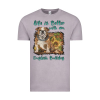 Vintage Zinc life is better with a english bulldog Vintage Tee - BarkalooDesign