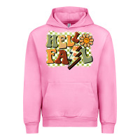 Fuchsia Pink groovy hello fall Urban Hoodie - BarkalooDesign