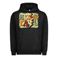Pigment Black groovy hello fall Urban Hoodie - BarkalooDesign