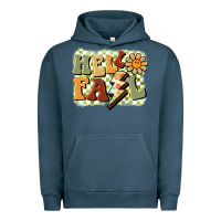 Pigment Midnight Navy groovy hello fall Urban Hoodie - BarkalooDesign