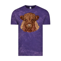 Cloud Purple highland cow Vintage Tee - RanaPortraitStore