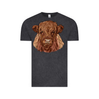Vintage Black highland cow Vintage Tee - RanaPortraitStore