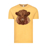 Vintage Mustard highland cow Vintage Tee - RanaPortraitStore