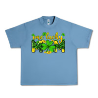 Pebble Blue one lucky mom Urban Heavy Tee - Zillion Design Studio