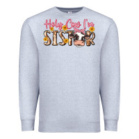 Heather Grey holy cow i'm sister Premium Sweatshirt - MaliasSmallBusiness