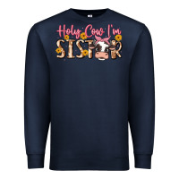 Navy holy cow i'm sister Premium Sweatshirt - MaliasSmallBusiness
