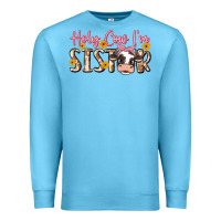Ocean Blue holy cow i'm sister Premium Sweatshirt - MaliasSmallBusiness