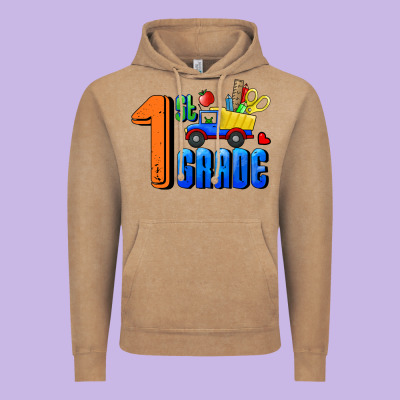 First Grade Vintage Hoodie Designed By Ranaportraitstore