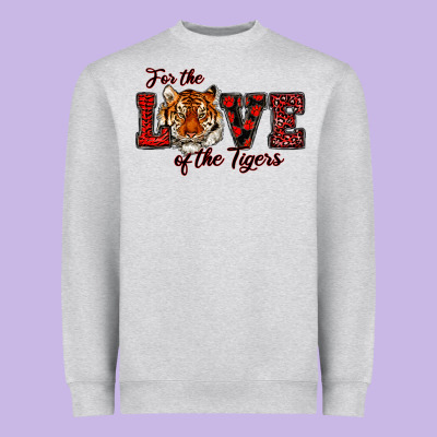 Heavyweight Sweatshirt for the love of the tigers red