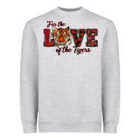 Heather Grey for the love of the tigers red Heavyweight Sweatshirt - RanaPortraitStore