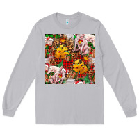 Moon Dust christmas pig  tartan with  hay and christmas ligh Long Sleeve Tee - FaDigitalArtStudio
