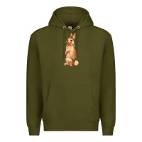 Army Green Bunny Premium Hoodie - NancyCooperArtShop