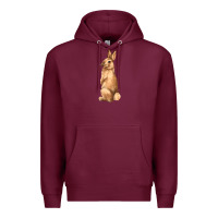 Burgundy Bunny Premium Hoodie - NancyCooperArtShop