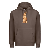 Coffee Bunny Premium Hoodie - NancyCooperArtShop