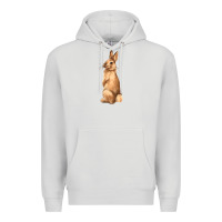 Dove Grey Bunny Premium Hoodie - NancyCooperArtShop