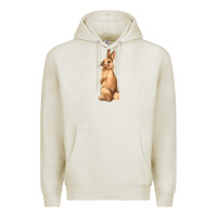 Oatmeal Heather Bunny Premium Hoodie - NancyCooperArtShop