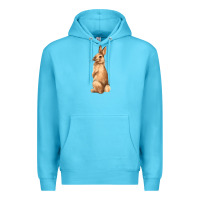 Ocean Blue Bunny Premium Hoodie - NancyCooperArtShop