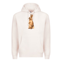 Pale Pink Bunny Premium Hoodie - NancyCooperArtShop