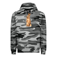 Slate Camo Bunny Premium Hoodie - NancyCooperArtShop