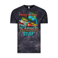 Cloud Black busy doing cool teacher stuff Vintage Tee - texasbilliewilder